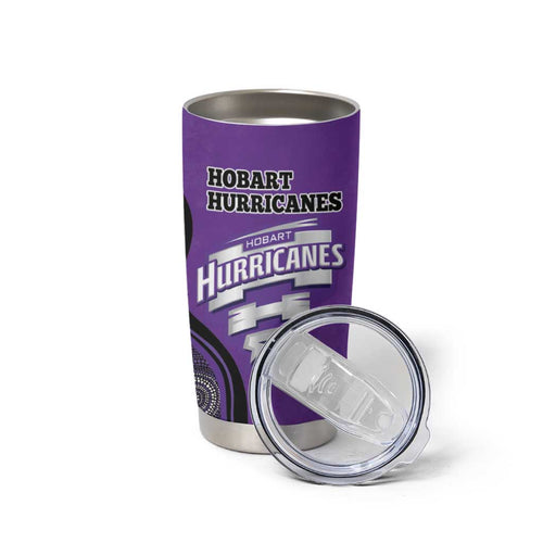 Custom Hobart Hurricanes Tumbler Cup Indigenous Art - Grunge Style