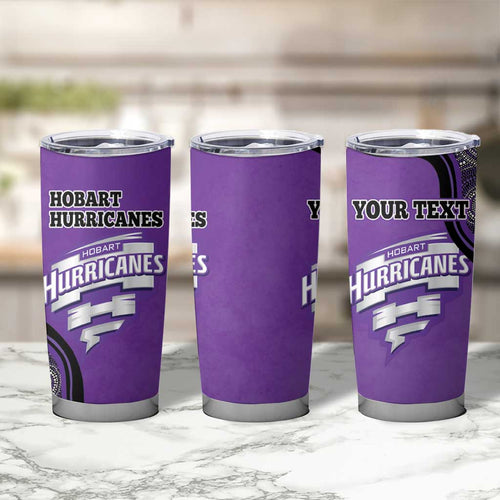 Custom Hobart Hurricanes Tumbler Cup Indigenous Art - Grunge Style