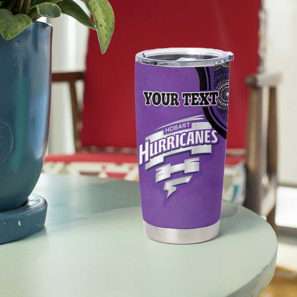 Custom Hobart Hurricanes Tumbler Cup Indigenous Art - Grunge Style