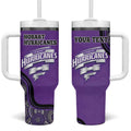 Custom Hobart Hurricanes Tumbler With Handle Indigenous Art - Grunge Style