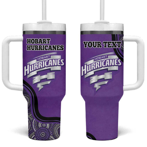 Custom Hobart Hurricanes Tumbler With Handle Indigenous Art - Grunge Style