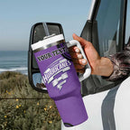 Custom Hobart Hurricanes Tumbler With Handle Indigenous Art - Grunge Style