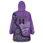 Custom Hobart Hurricanes Wearable Blanket Hoodie Indigenous Art - Grunge Style