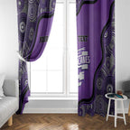 Custom Hobart Hurricanes Window Curtain Indigenous Art - Grunge Style