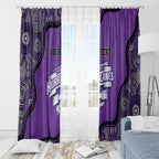 Custom Hobart Hurricanes Window Curtain Indigenous Art - Grunge Style