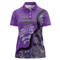 Custom Hobart Hurricanes Women Polo Shirt Indigenous Art - Grunge Style