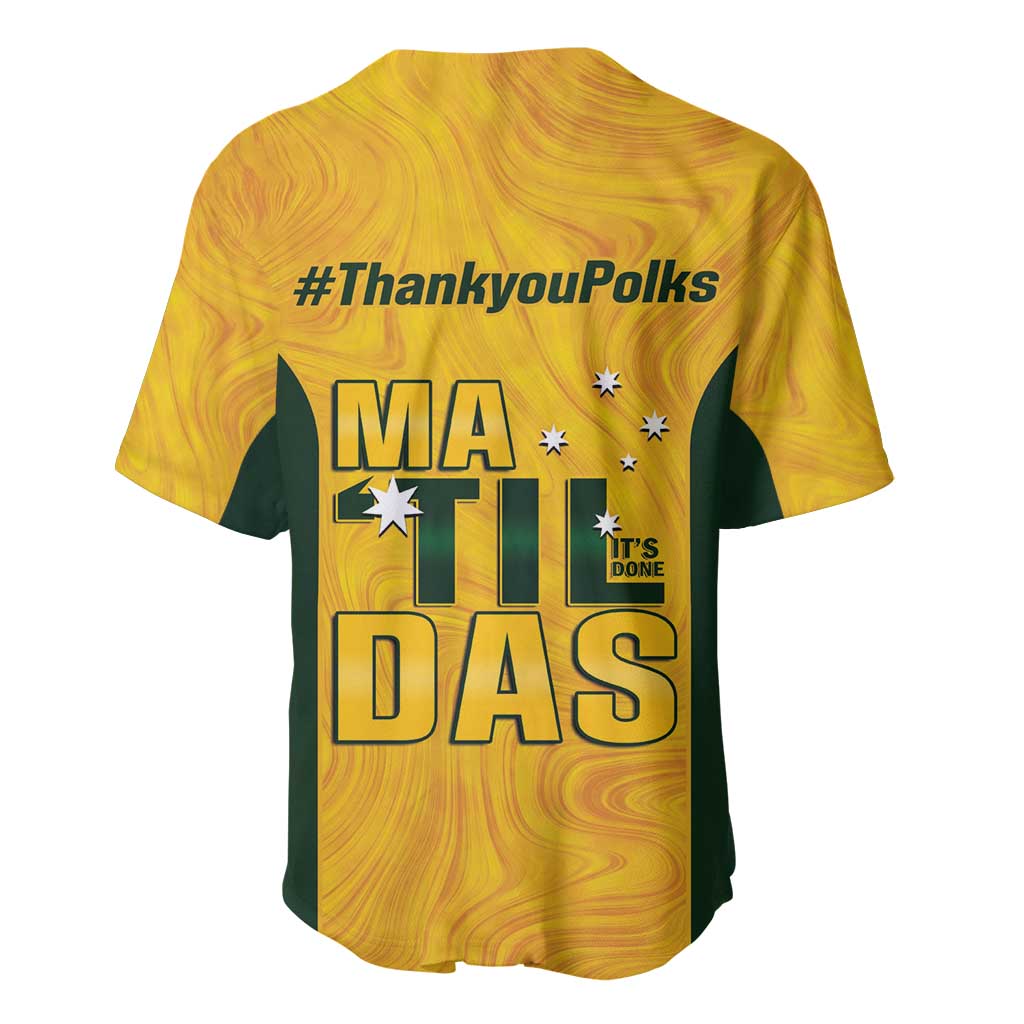 Polkinghorne Australia Matildas Baseball Jersey 2024 Thank You Polks