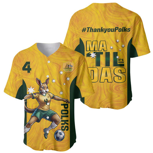 Polkinghorne Australia Matildas Baseball Jersey 2024 Thank You Polks
