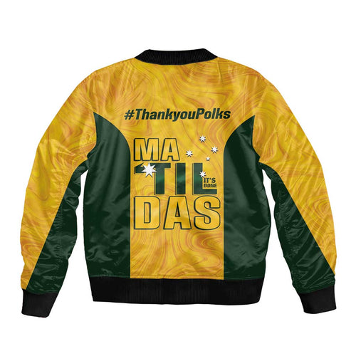 Polkinghorne Australia Matildas Bomber Jacket 2024 Thank You Polks