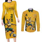 Polkinghorne Australia Matildas Couples Matching Long Sleeve Bodycon Dress and Long Sleeve Button Shirt 2024 Thank You Polks