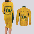 Polkinghorne Australia Matildas Couples Matching Long Sleeve Bodycon Dress and Long Sleeve Button Shirt 2024 Thank You Polks