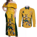 Polkinghorne Australia Matildas Couples Matching Off Shoulder Maxi Dress and Long Sleeve Button Shirt 2024 Thank You Polks
