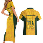 Polkinghorne Australia Matildas Couples Matching Short Sleeve Bodycon Dress and Hawaiian Shirt 2024 Thank You Polks