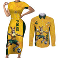 Polkinghorne Australia Matildas Couples Matching Short Sleeve Bodycon Dress and Long Sleeve Button Shirt 2024 Thank You Polks