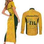 Polkinghorne Australia Matildas Couples Matching Short Sleeve Bodycon Dress and Long Sleeve Button Shirt 2024 Thank You Polks