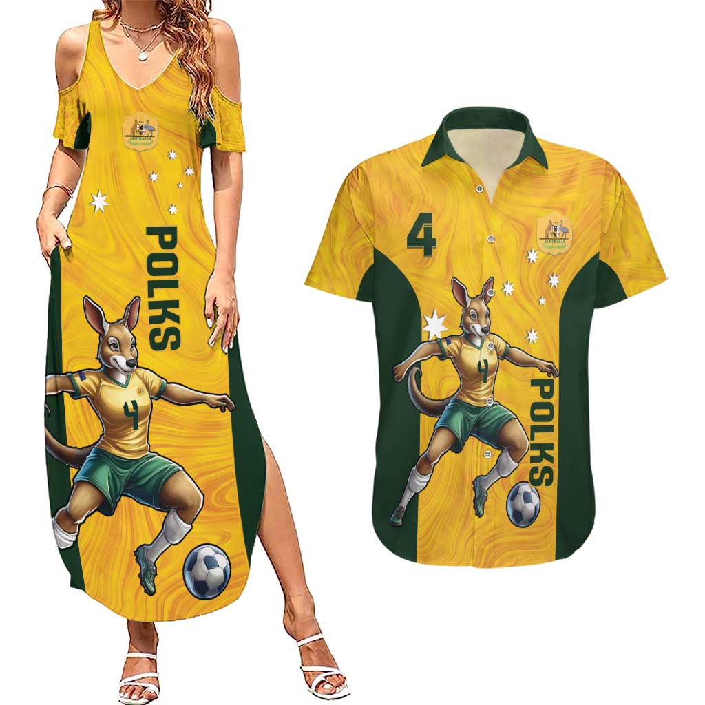 Polkinghorne Australia Matildas Couples Matching Summer Maxi Dress and Hawaiian Shirt 2024 Thank You Polks