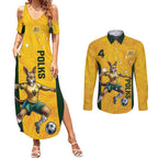 Polkinghorne Australia Matildas Couples Matching Summer Maxi Dress and Long Sleeve Button Shirt 2024 Thank You Polks