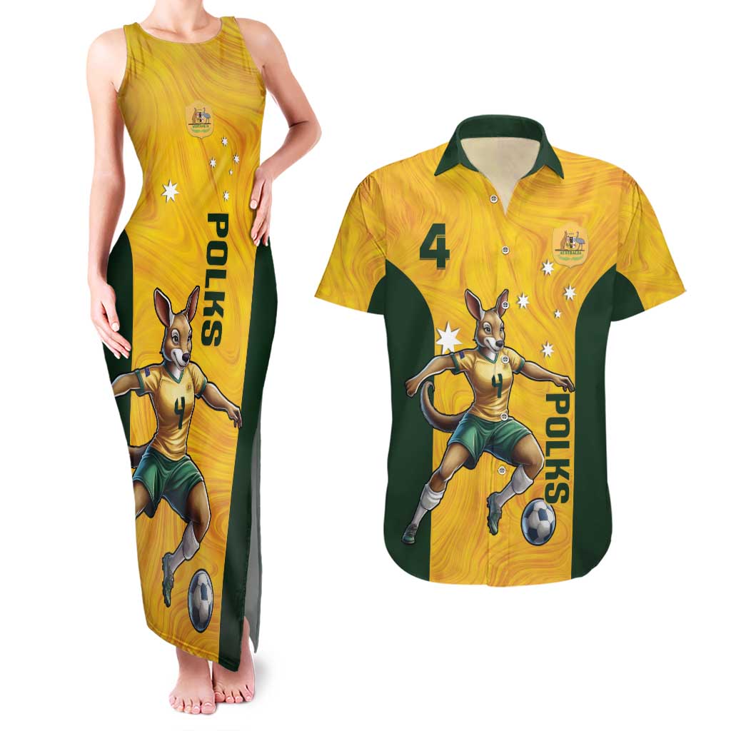 Polkinghorne Australia Matildas Couples Matching Tank Maxi Dress and Hawaiian Shirt 2024 Thank You Polks