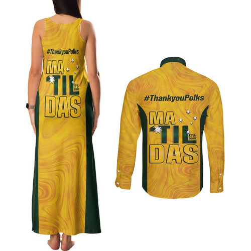 Polkinghorne Australia Matildas Couples Matching Tank Maxi Dress and Long Sleeve Button Shirt 2024 Thank You Polks