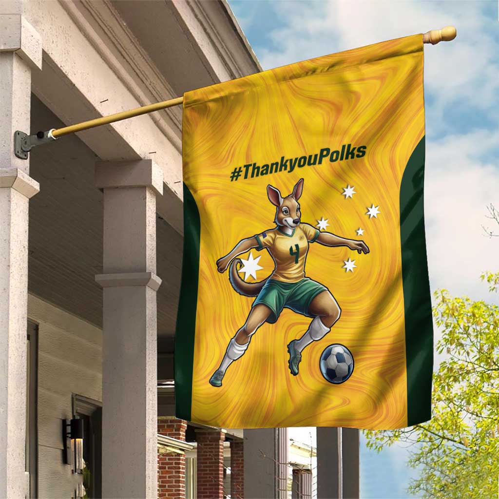 Polkinghorne Australia Matildas Garden Flag 2024 Thank You Polks