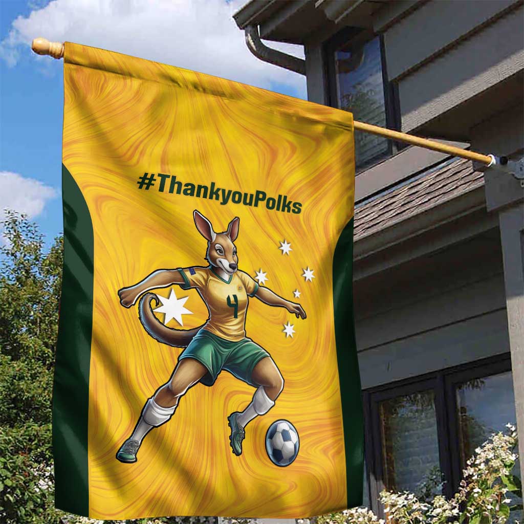 Polkinghorne Australia Matildas Garden Flag 2024 Thank You Polks