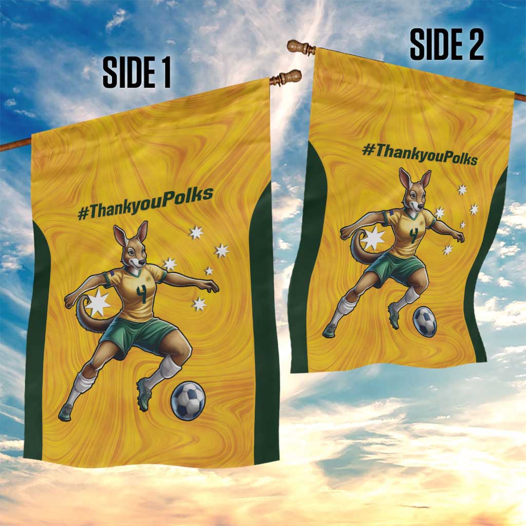 Polkinghorne Australia Matildas Garden Flag 2024 Thank You Polks