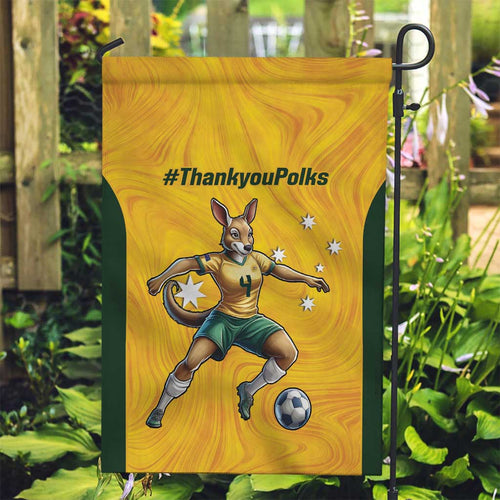 Polkinghorne Australia Matildas Garden Flag 2024 Thank You Polks