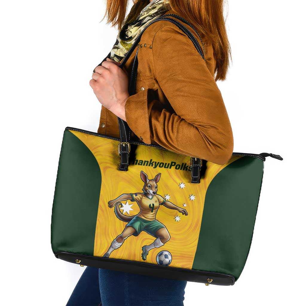 Polkinghorne Australia Matildas Leather Tote Bag 2024 Thank You Polks
