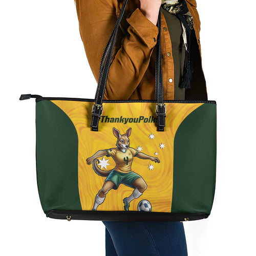 Polkinghorne Australia Matildas Leather Tote Bag 2024 Thank You Polks