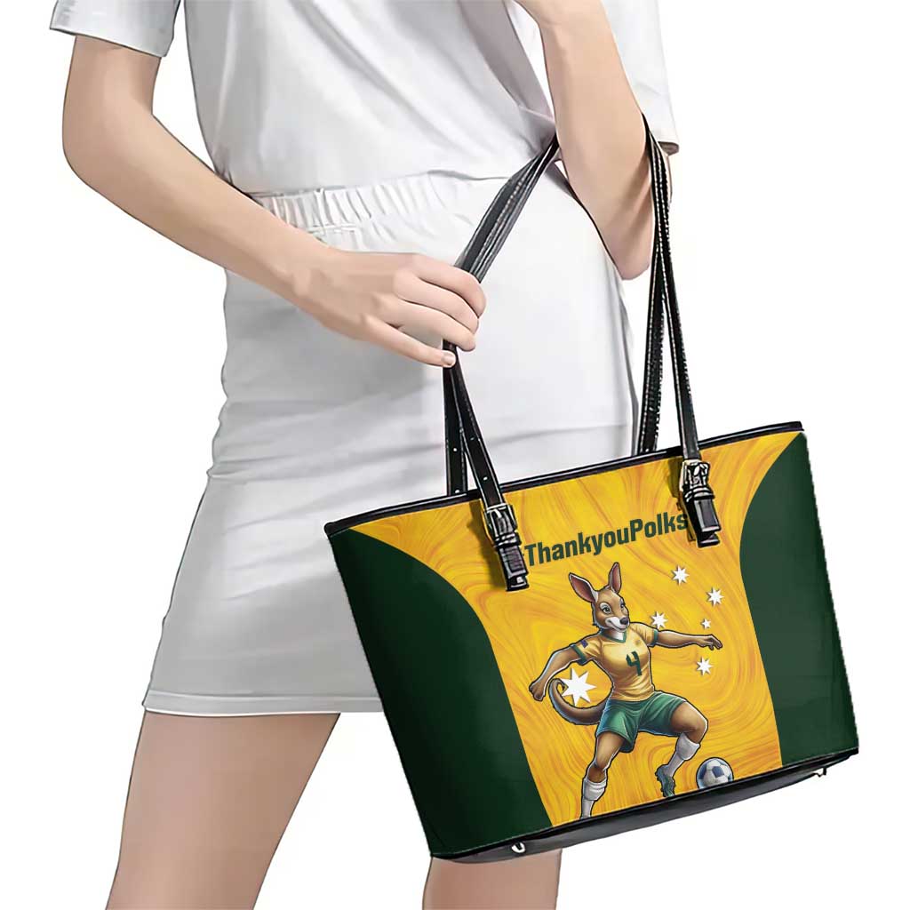 Polkinghorne Australia Matildas Leather Tote Bag 2024 Thank You Polks