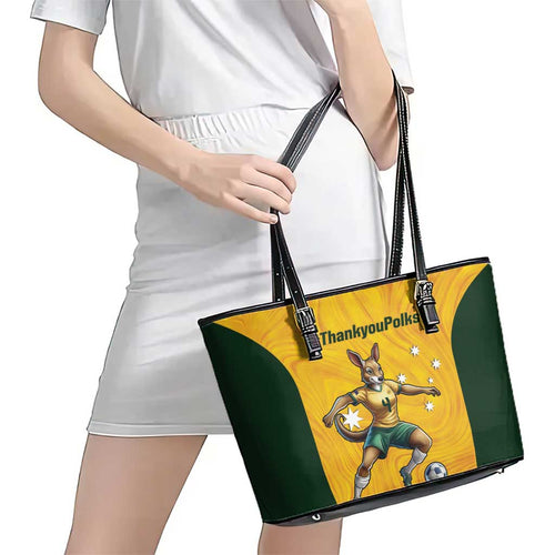 Polkinghorne Australia Matildas Leather Tote Bag 2024 Thank You Polks