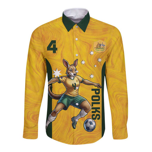 Polkinghorne Australia Matildas Long Sleeve Button Shirt 2024 Thank You Polks