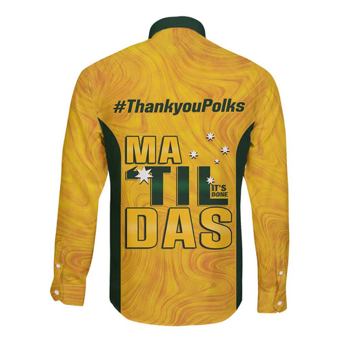Polkinghorne Australia Matildas Long Sleeve Button Shirt 2024 Thank You Polks