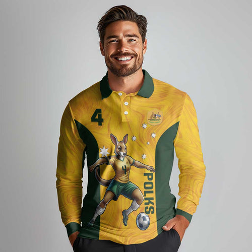 Polkinghorne Australia Matildas Long Sleeve Polo Shirt 2024 Thank You Polks