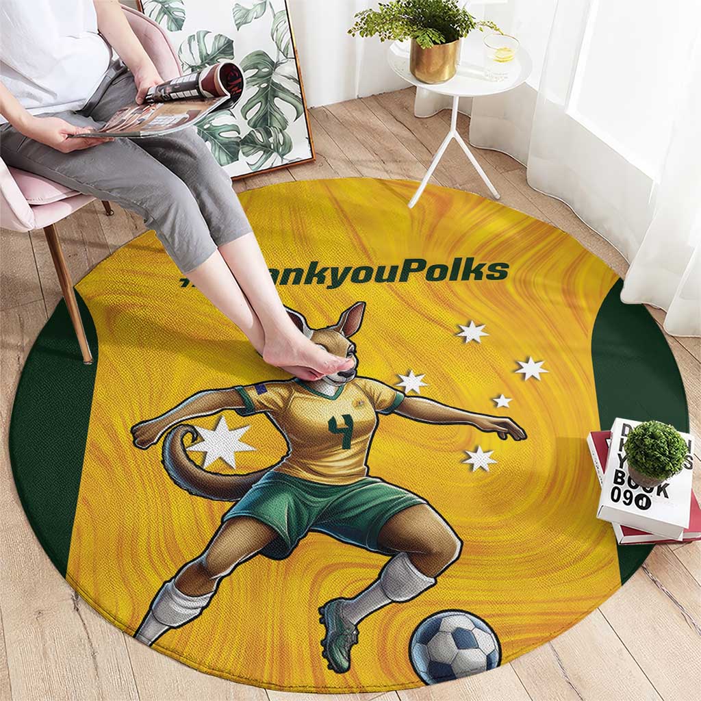 Polkinghorne Australia Matildas Round Carpet 2024 Thank You Polks