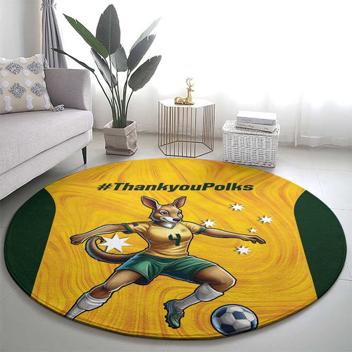 Polkinghorne Australia Matildas Round Carpet 2024 Thank You Polks