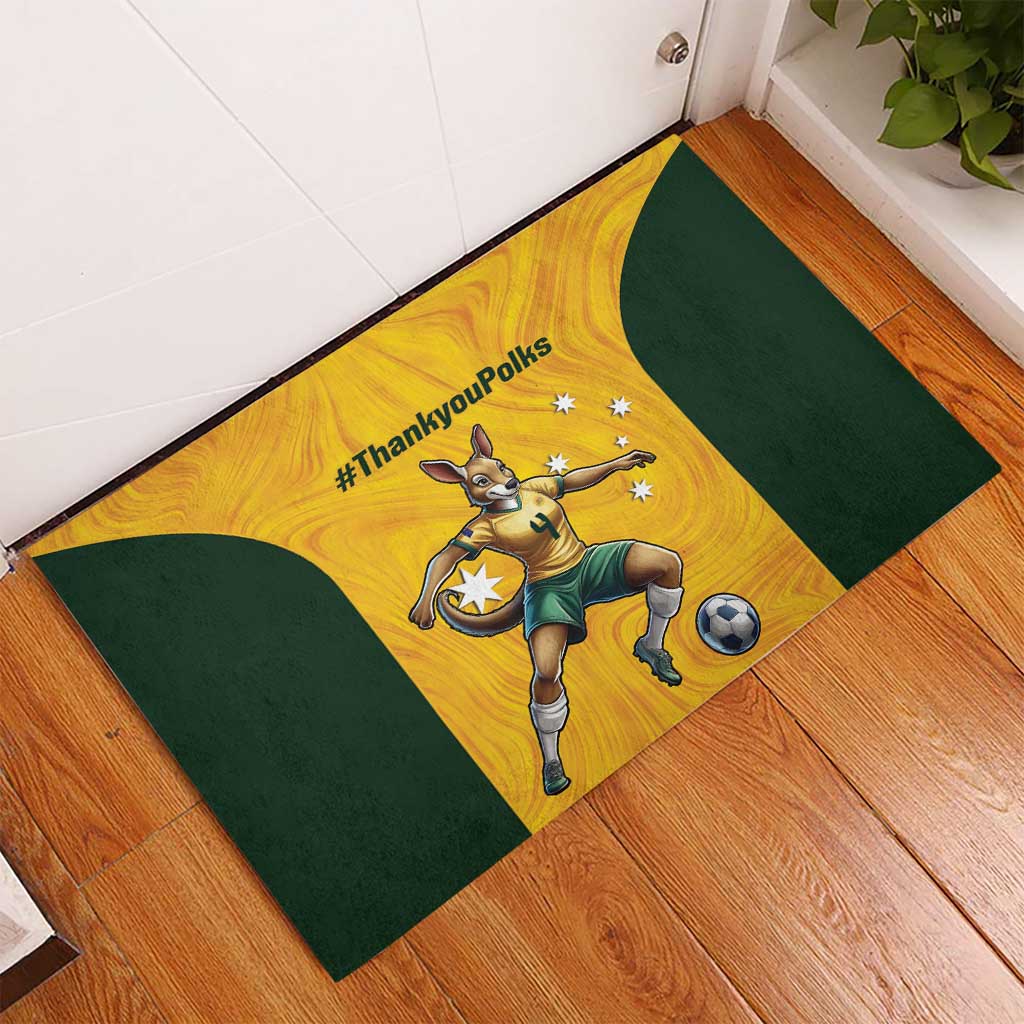 Polkinghorne Australia Matildas Rubber Doormat 2024 Thank You Polks