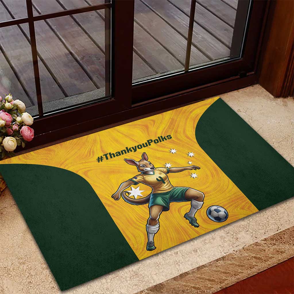 Polkinghorne Australia Matildas Rubber Doormat 2024 Thank You Polks
