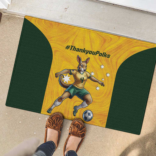 Polkinghorne Australia Matildas Rubber Doormat 2024 Thank You Polks