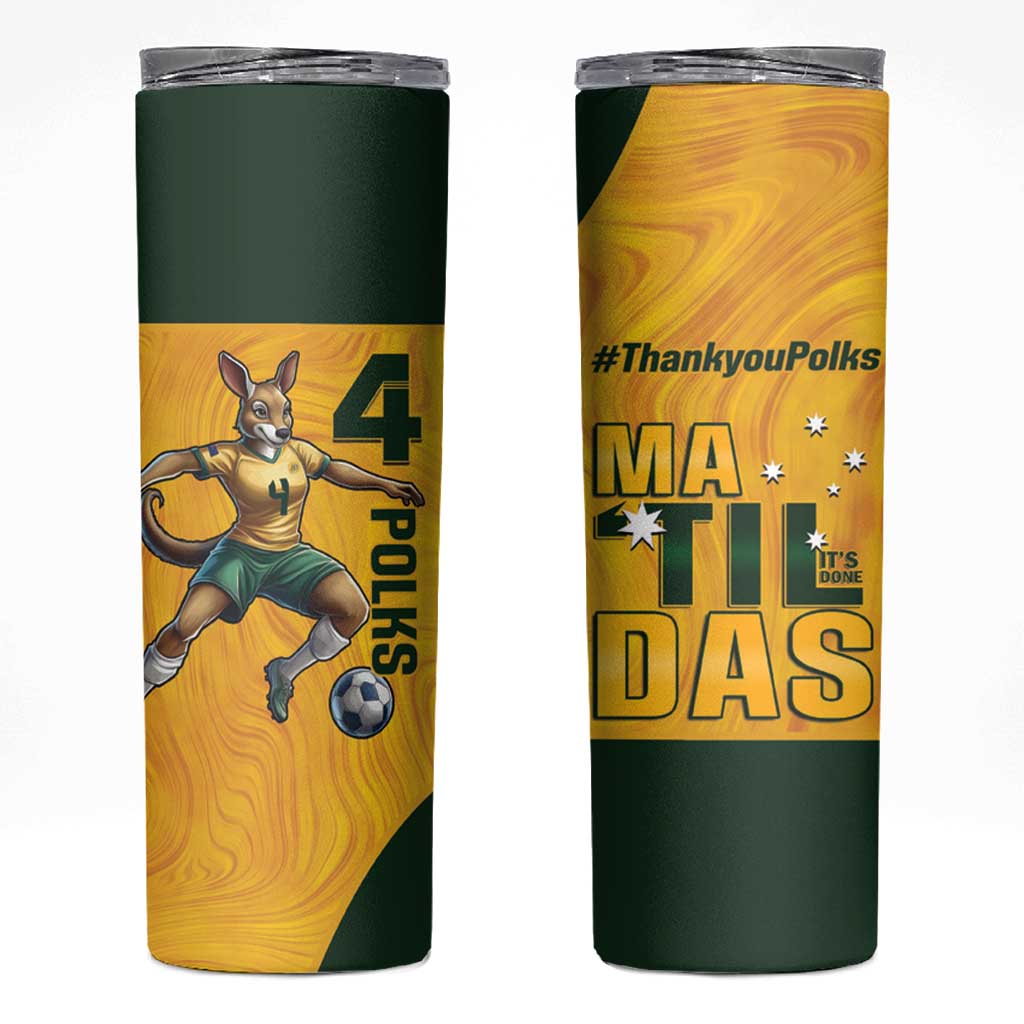 Polkinghorne Australia Matildas Skinny Tumbler 2024 Thank You Polks