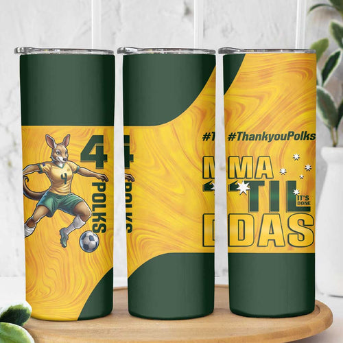 Polkinghorne Australia Matildas Skinny Tumbler 2024 Thank You Polks