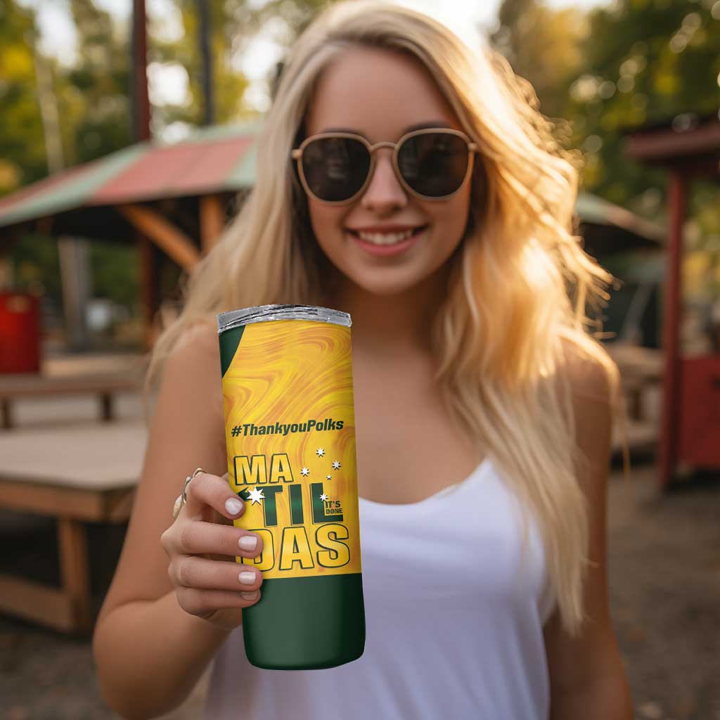 Polkinghorne Australia Matildas Skinny Tumbler 2024 Thank You Polks