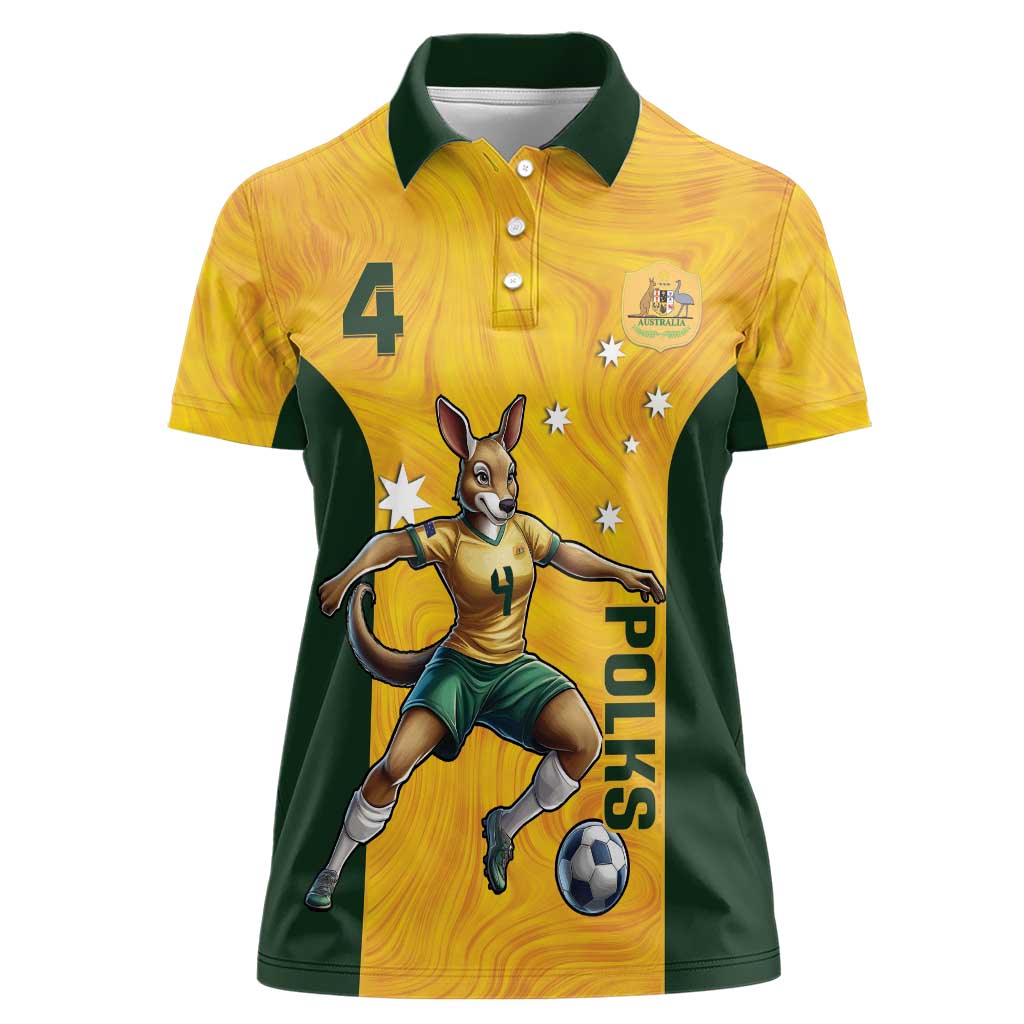Polkinghorne Australia Matildas Women Polo Shirt 2024 Thank You Polks