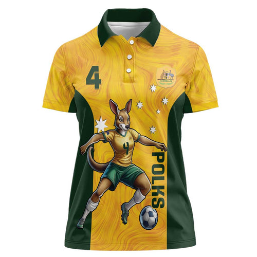Polkinghorne Australia Matildas Women Polo Shirt 2024 Thank You Polks