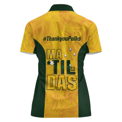 Polkinghorne Australia Matildas Women Polo Shirt 2024 Thank You Polks