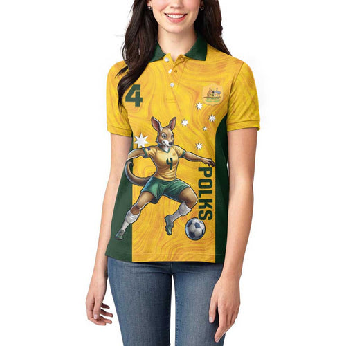 Polkinghorne Australia Matildas Women Polo Shirt 2024 Thank You Polks