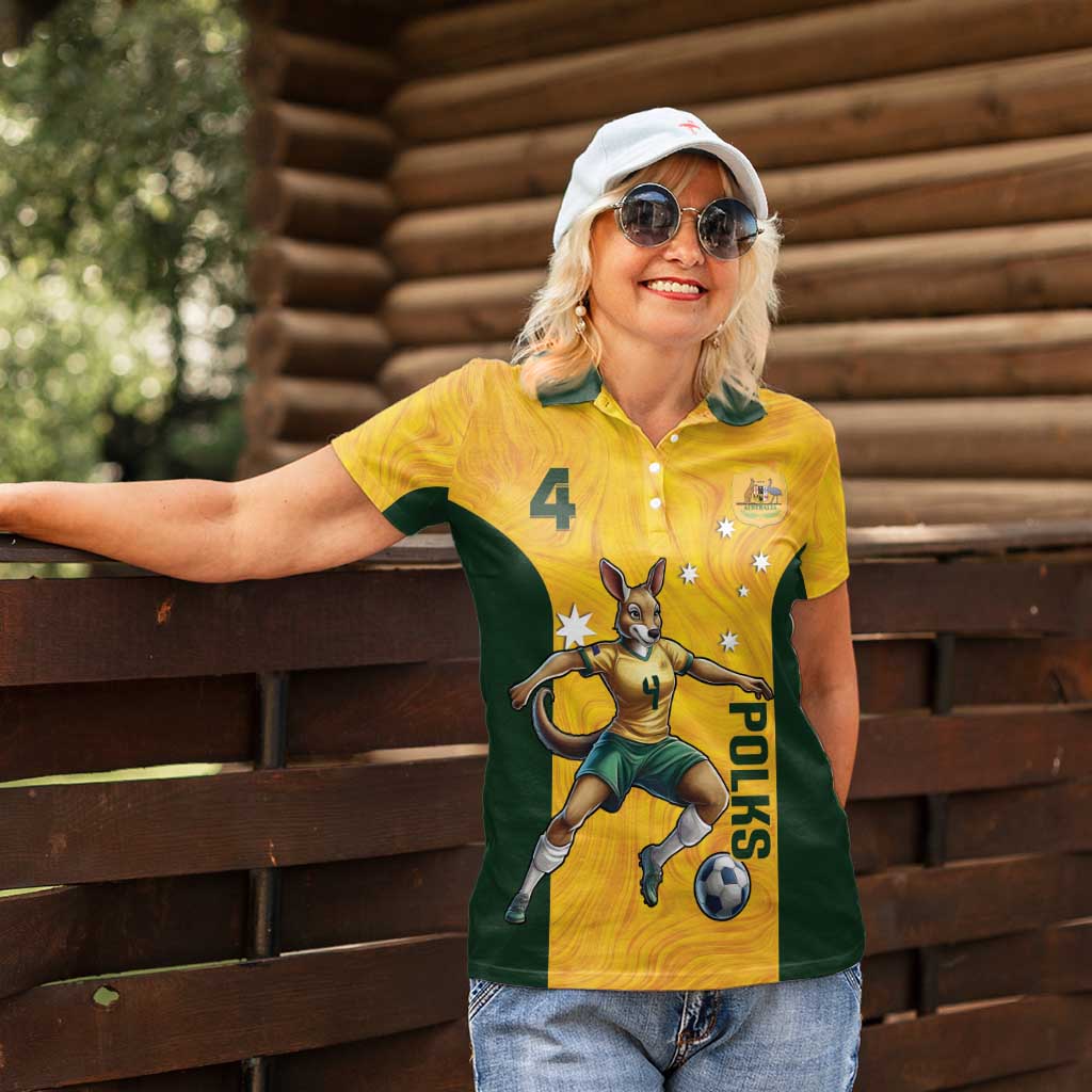 Polkinghorne Australia Matildas Women Polo Shirt 2024 Thank You Polks