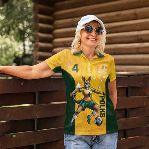 Polkinghorne Australia Matildas Women Polo Shirt 2024 Thank You Polks