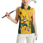 Polkinghorne Australia Matildas Women Sleeveless Polo Shirt 2024 Thank You Polks