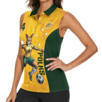 Polkinghorne Australia Matildas Women Sleeveless Polo Shirt 2024 Thank You Polks